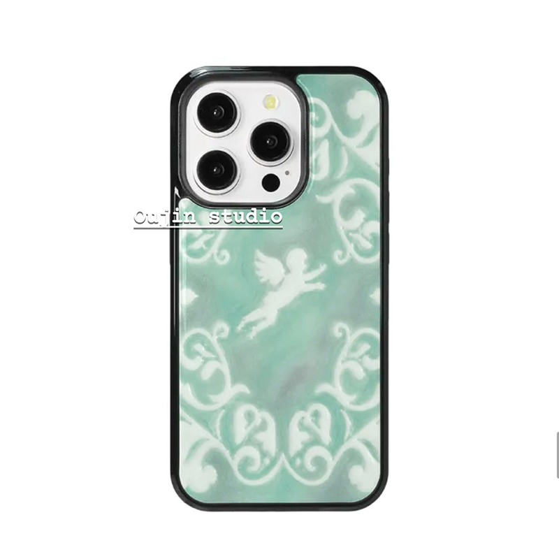 Phone Cases Green - Casing HP Motif Barok Hijau Mint