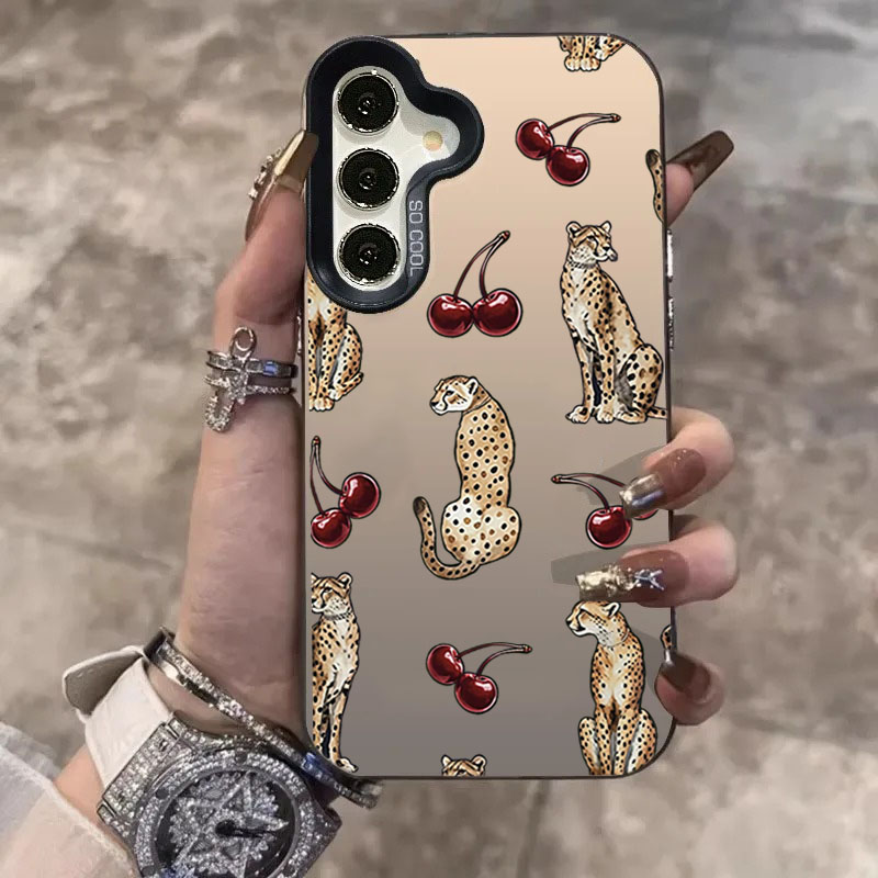 Phone Cases Cherry - Casing HP Laser Desain Leopard Ceri