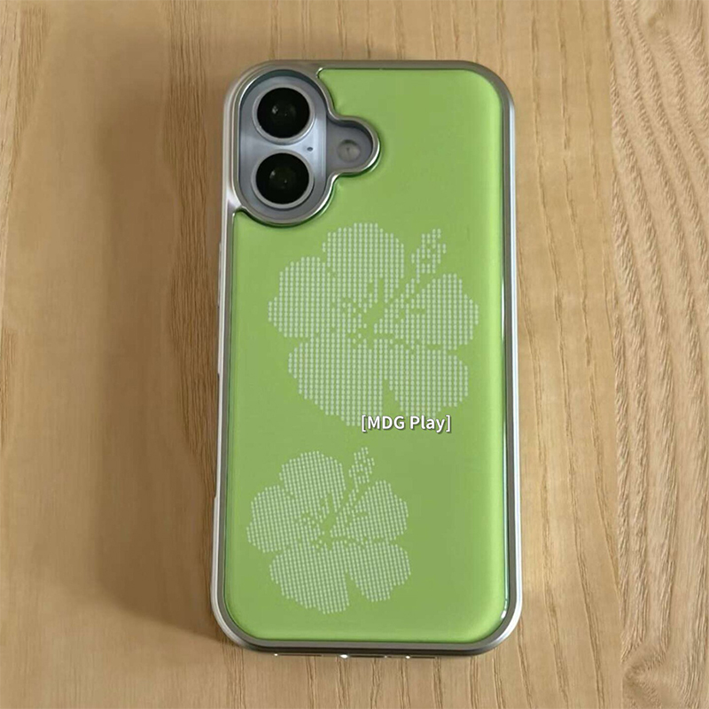 Phone Cases Green - Casing Ponsel Motif Bunga Latar Belakang