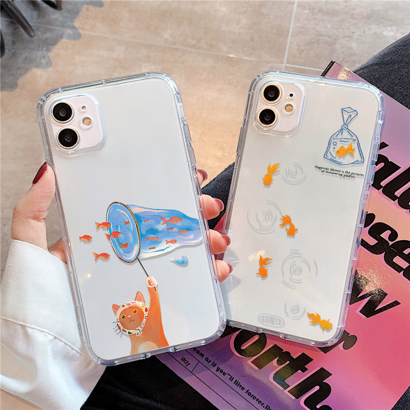 Phone Cases Xr Iphone - Casing HP Transparan Motif Ikan Cantik
