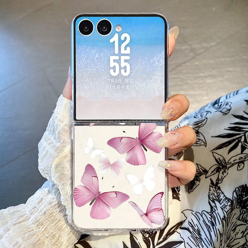 Phone Cases Z Fold 4 - Casing Ponsel Pola Kupu-kupu Lucu untuk
