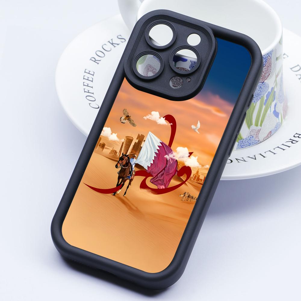 Phone Cases Qatar - Casing Ponsel TPU Tebal Bendera Qatar