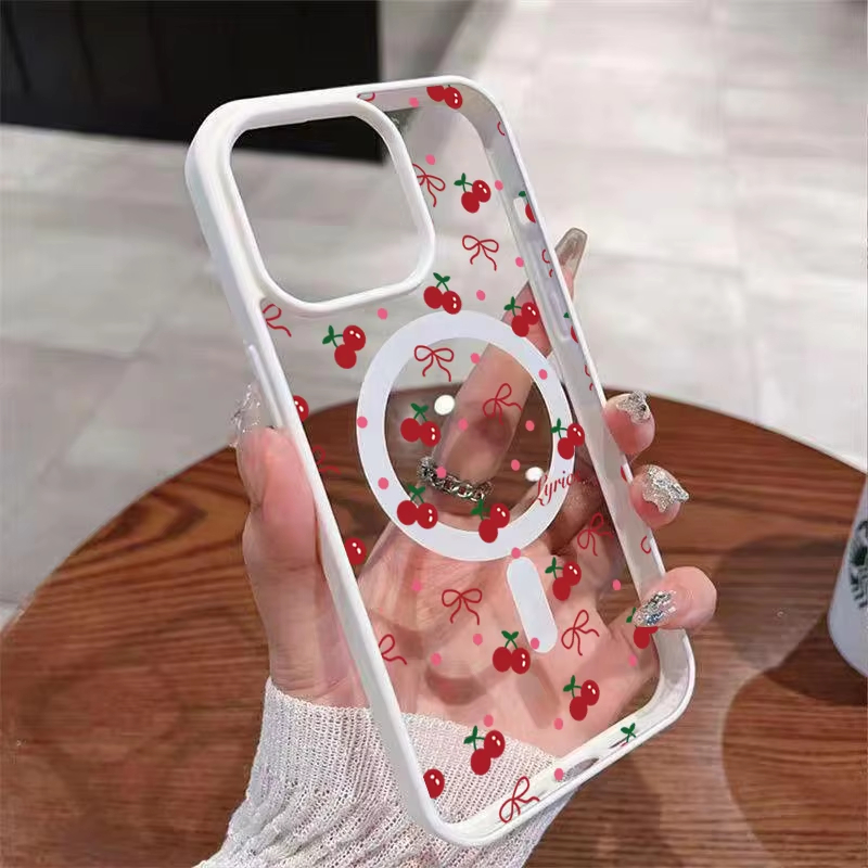 Phone Cases Cherry - Casing Ponsel Magnetik Motif Ceri Merah
