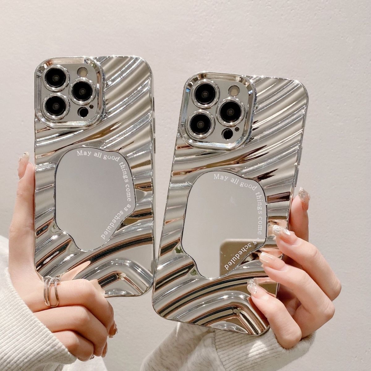 Luxury Plating Case - Casing Ponsel Mewah Berlapis Cermin Bergelombang