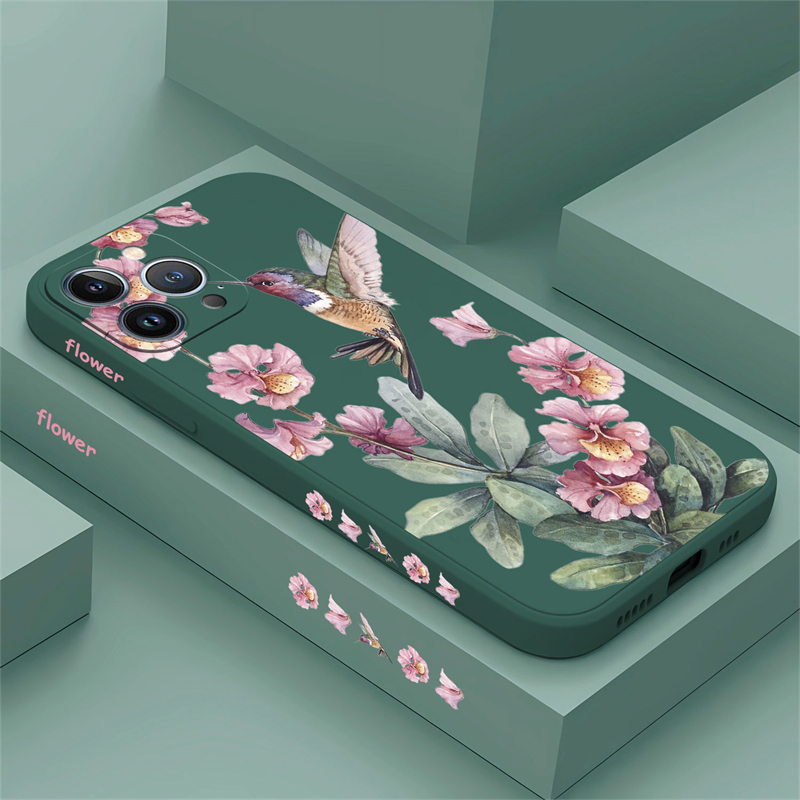 Phone Cases Dior - Casing ponsel bergambar bunga, pelindung lembut