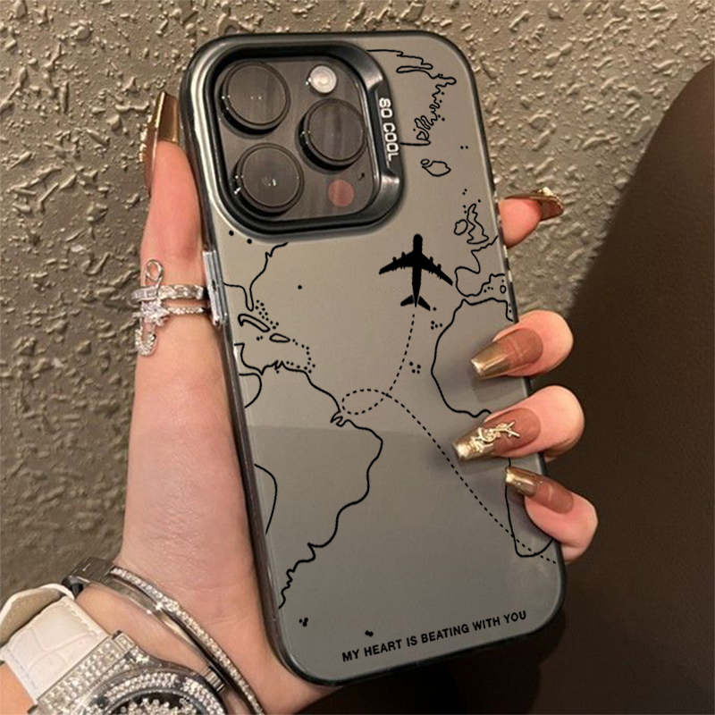 Phone Cases Dior - Casing TPU Dasar Desain Rute Pesawat