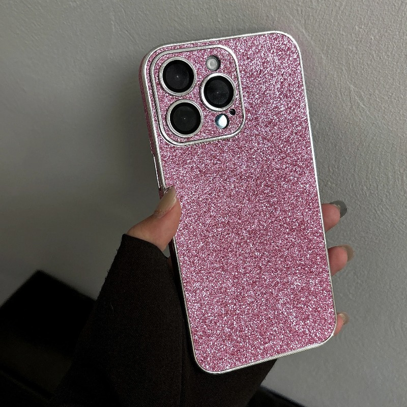 Luxury Plating Case - Casing Kulit Mewah Berkilauan untuk iPhone