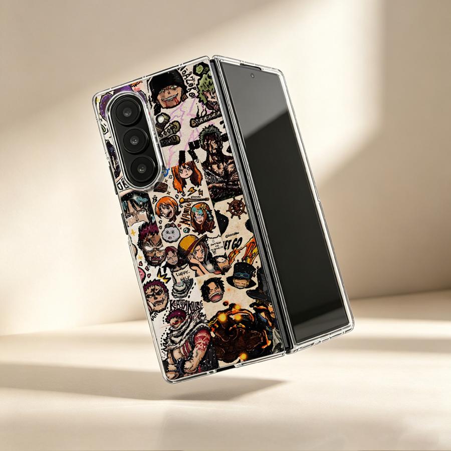 Phone Cases Z Fold 4 - Casing Luffy Crew Bond untuk Samsung