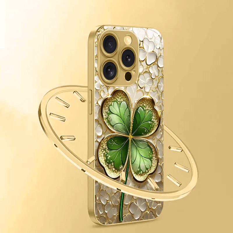 Phone Cases Green - Casing Ponsel Kaca Berlapis Cat Metalik