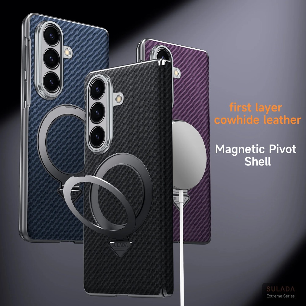 Ring Stand Case - Casing Ponsel Dudukan Cincin Magnetik Serat