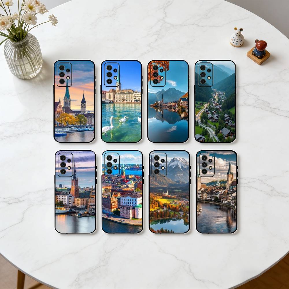 Zurich Phone Cases - Casing Ponsel Terinspirasi Zurich, Silikon Hitam