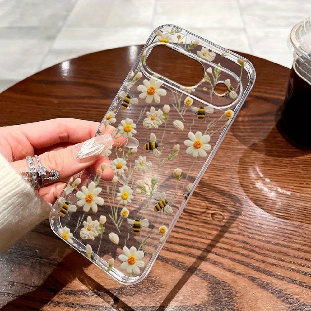 Phone Cases Google Pixel 9 - Casing Ponsel Bening Lembut Pola Bunga