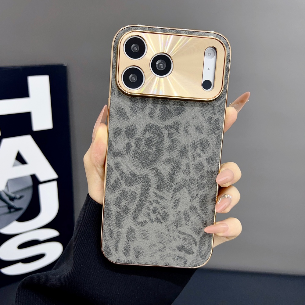 Luxury Plating Case - Casing HP Mewah Motif Leopard PU
