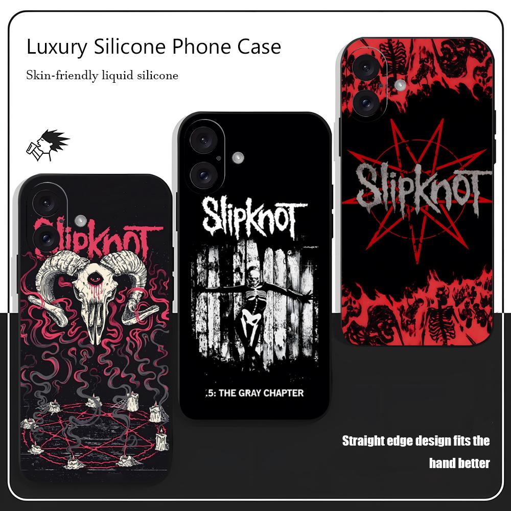 Phone Cases Black - Casing Ponsel Band Populer S-slipknot untuk