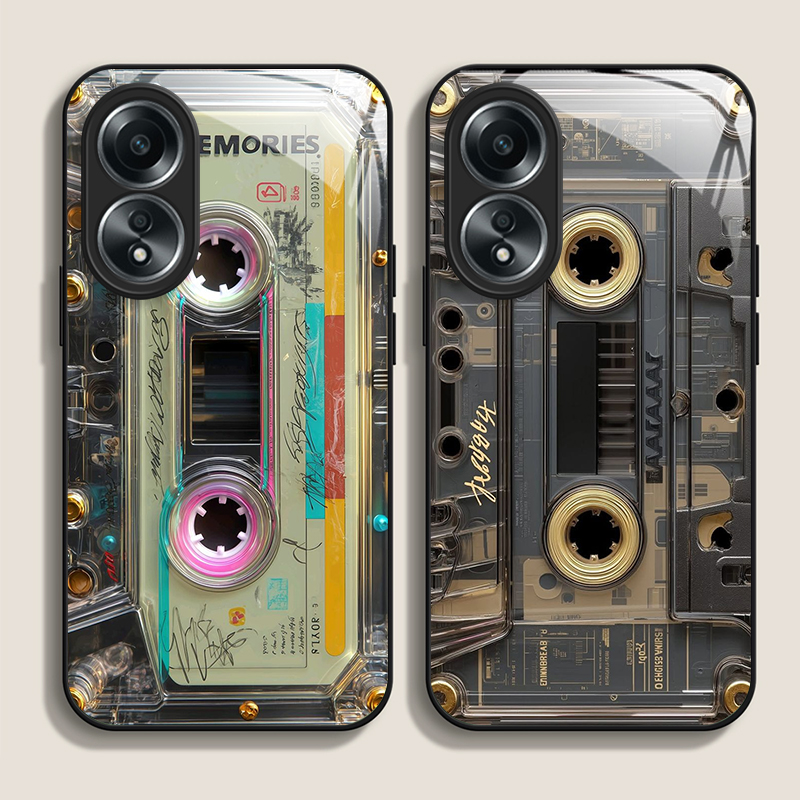Phone Cases Oppo - Casing Ponsel Kaca Temper Kreatif Motif