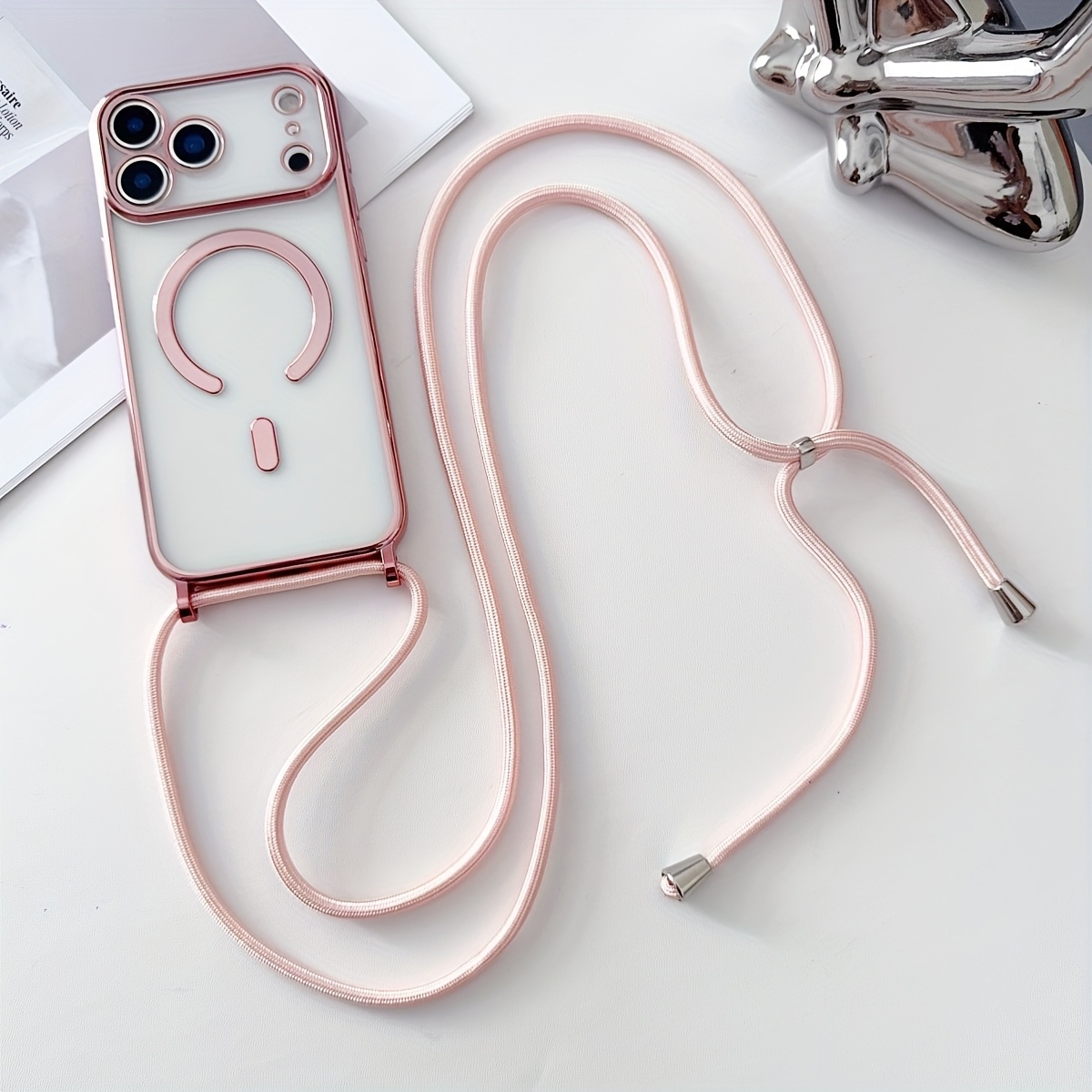Casing Ponsel Transparan Magne - Luxury Plating Case ulasan dan harga