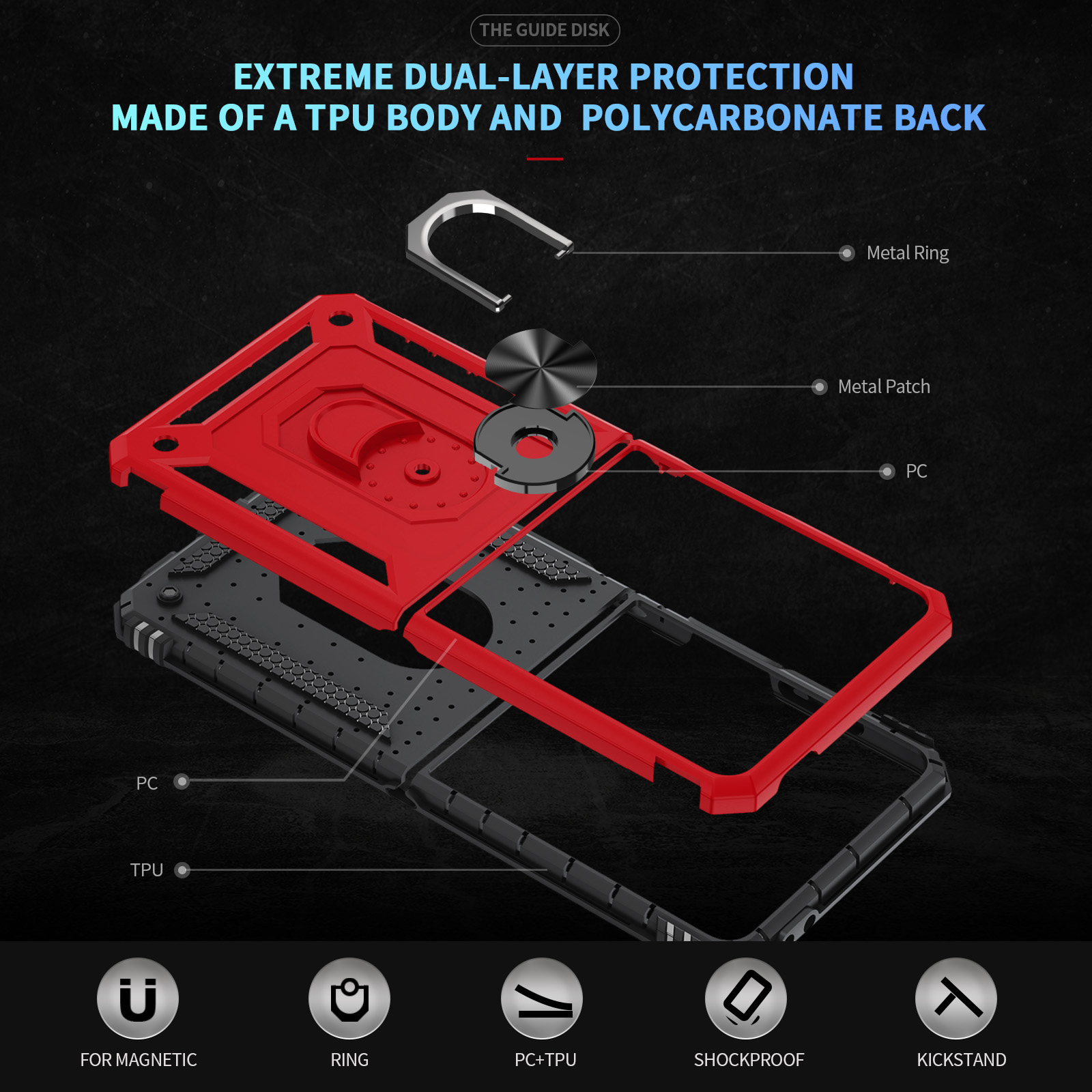 Casing Ponsel Tahan Benturan K - Ring Stand Case ulasan dan harga