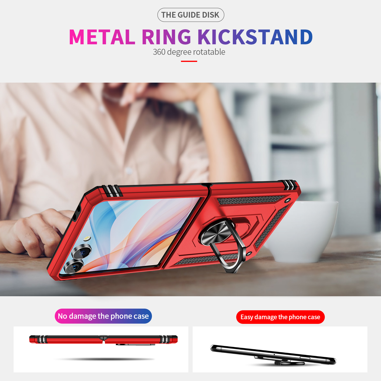 Casing Ponsel Tahan Benturan K - Ring Stand Case ulasan dan harga
